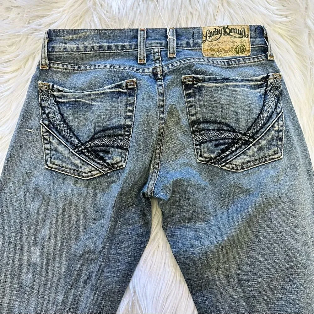 Lucky Brand Maui Meggie Jean Med Wash Women's Size 2/26 Raw Hem - Picture 8 of 14